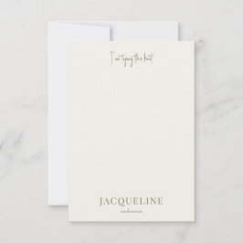 Cream I är Gifter sig Shower Tack Kort