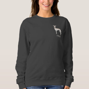 Cream Italy Greyhound Cute Hund with Anpassningsba T Shirt