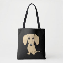 Cream Kort HERD Dachshund Wiener Hund älskare Tygkasse