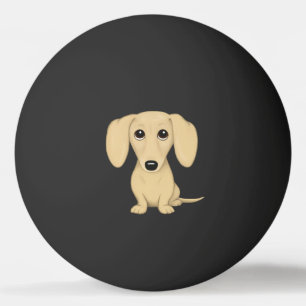 Cream Kort Hved Dachshund Tecknad hund Pingisboll