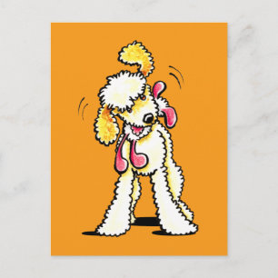 Cream Labradoodle Playtime Vykort