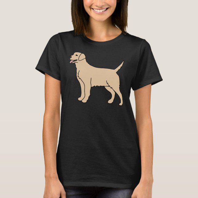 Cream Labrador Hund T Shirt (Framsida)