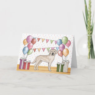Cream Labrador Retriever Lab Hund Colorful Birthda Kort