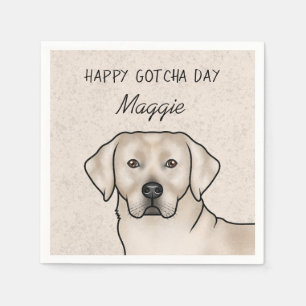 Cream Labrador Retriever Lab Hund Gotcha Day Pappersservett