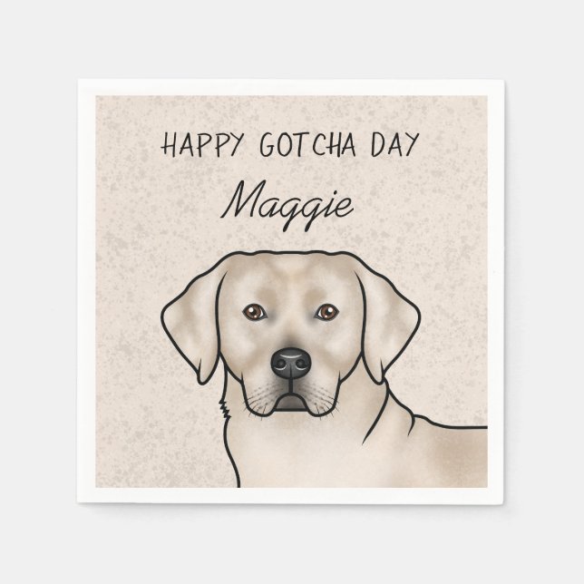 Cream Labrador Retriever Lab Hund Gotcha Day Pappersservett (Framsidan)