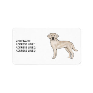Cream Labrador Retriever Lab Hund Konst Anpassad T Adressetikett