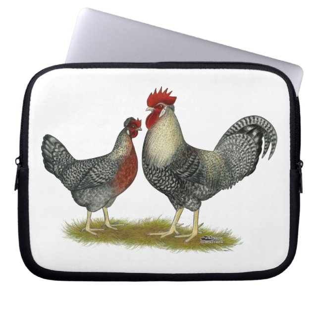 Cream Legbar Chickens Laptop Sleeve (Framsidan)
