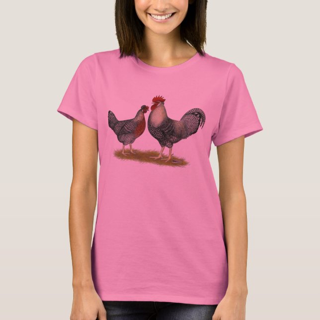 Cream Legbar Chickens T-shirt (Framsida)