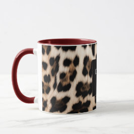 Cream Leopard Animal Birthday Mugg