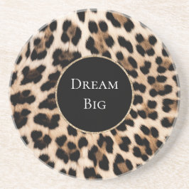 Cream Leopard Animal Birthday Underlägg