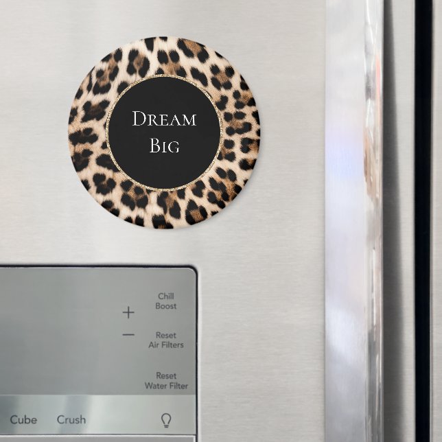 Cream Leopard Animal Magnet (In Situ (Fridge))