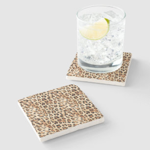 Cream Leopard Animal Print Stenunderlägg