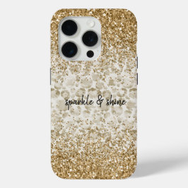 Cream Leopard Print Glitzy Guld Gnistra