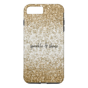 Cream Leopard Print Glitzy Guld Gnistra