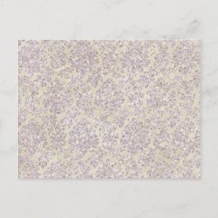 Cream lilac glitter vykort