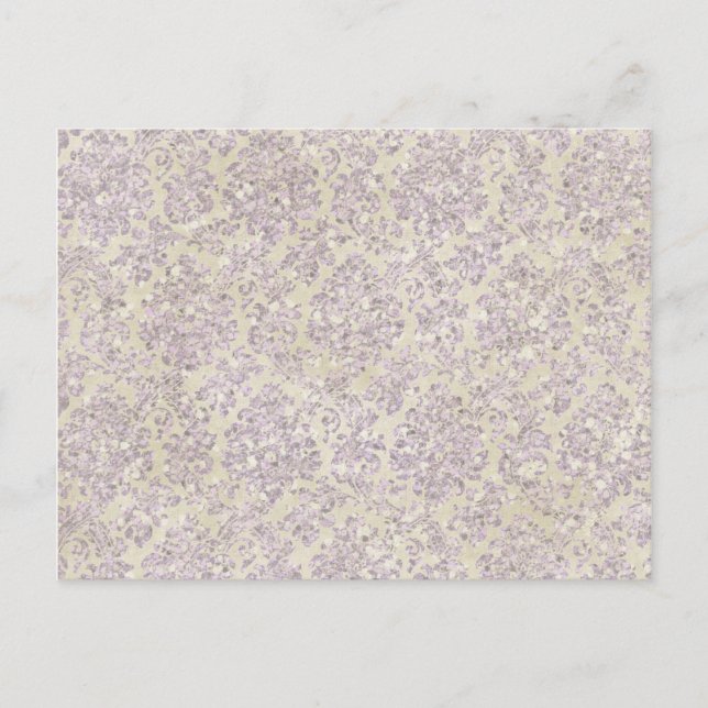 Cream lilac glitter vykort (Framsida)