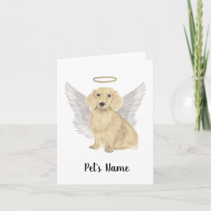 Cream Long-parad Dachshund Sympathy Memorial Kort