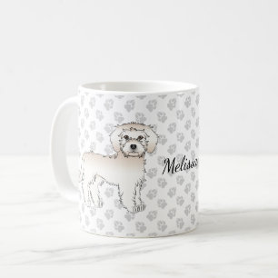 Cream Mini Goldendoodle Serieteckning Hund & Namn Kaffemugg