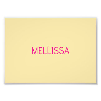 Cream minimalist custom name  fototryck