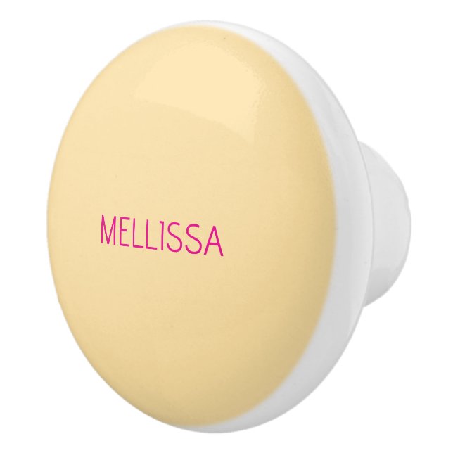 Cream minimalist custom name  knopp (Höger)