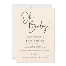 Cream Modern Boho Gender Neutral Baby Shower