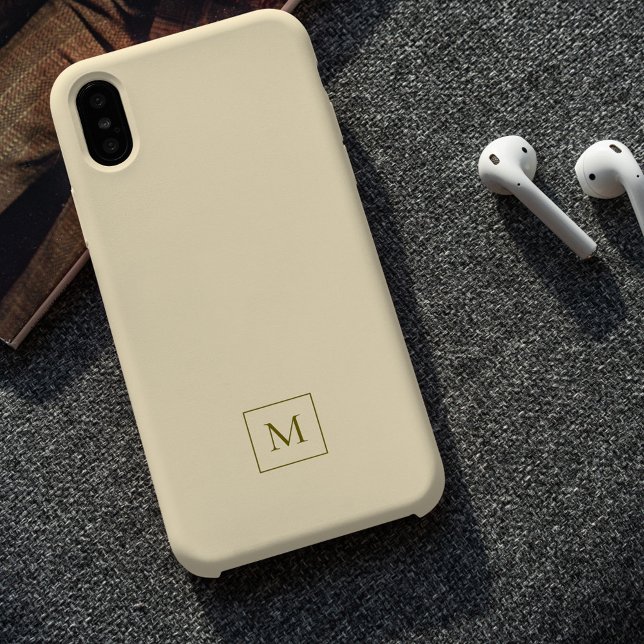 Cream Modern Minimum Elegant Initial Monogram (Cream Modern Minimal Elegant Initial Monogram Case-Mate iPhone Case)