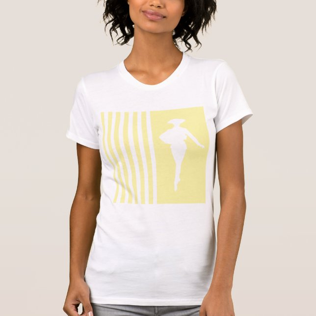 Cream Modern Rand med Mode Silhouette Tröja (Framsida)
