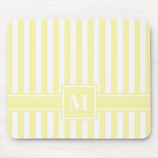 Cream Modern Rand med Monogram Musmatta (Framsidan)