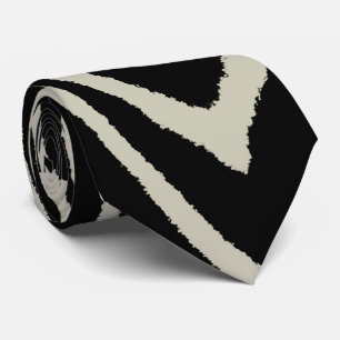 Cream och Black Zebra ränder, Slips