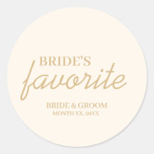 Cream och Guld Bride's Favorite Snack Bröllop