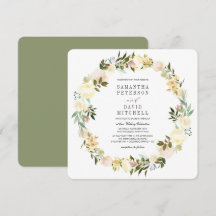 Cream och Sage | Botaniska Garland Blommigt Bröllo