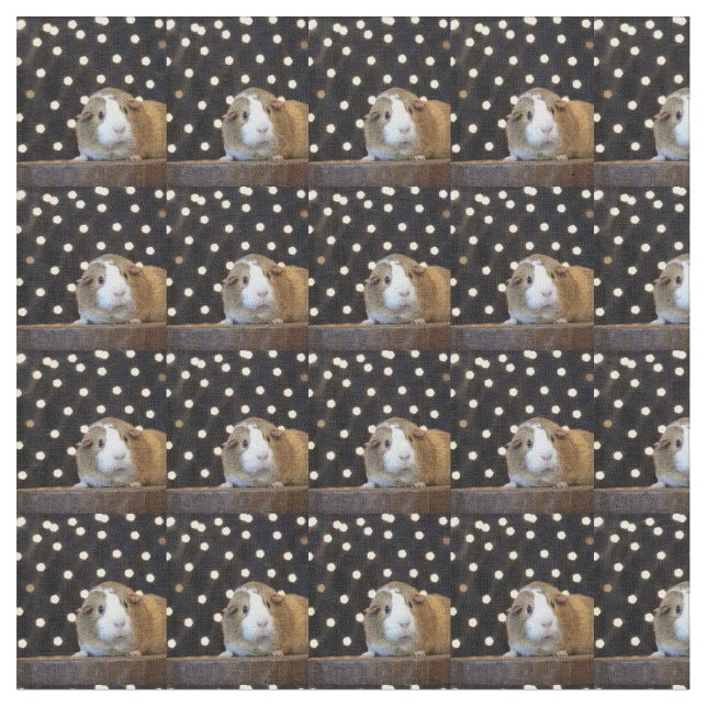 Cream och Tan Guinea Gris Fabric Tyg (Närbild)