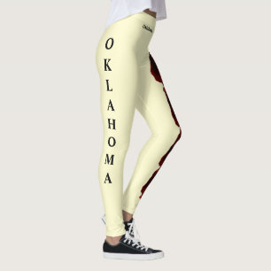 Cream Oklahoma State Oklahoma Ro Flower Leggings