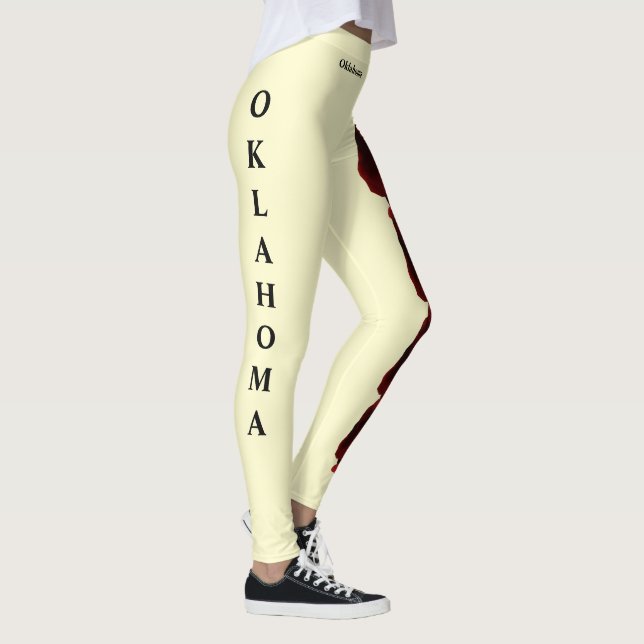 Cream Oklahoma State Oklahoma Ro Flower Leggings (Höger)