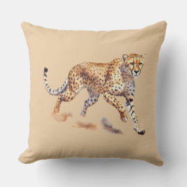 Cream Orange Cheetah Kudde