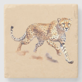 Cream Orange Cheetah Stenunderlägg