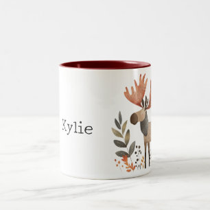 Cream Orange Moose Två-Tonad Mugg
