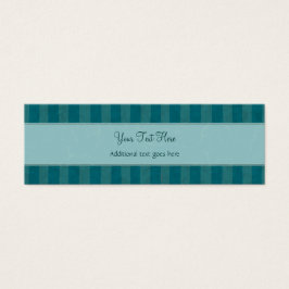 Cream på Teal Blommigt Wisps & Rand med Monogram Litet Visitkort