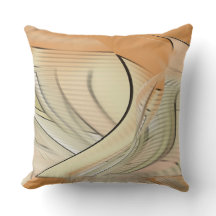 Cream Pastel Autumn Abstrakt Art Dekorativ kudde