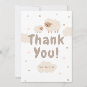 Cream Pastel Illustrative Baby Shower Tack Kort