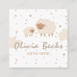 Cream Pastel Illustrative Baby Shower Tilläggskort