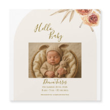 Cream Pastel Torkade blommor Hej Baby