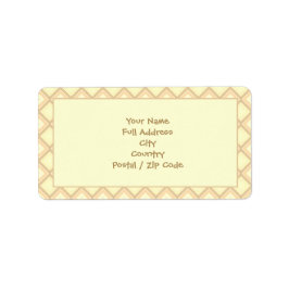 Cream Patterned Return Address Label Adressetikett