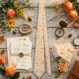 Cream & Peach Floral Pattern Slips
