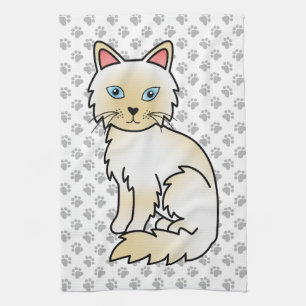 Cream Point Birman / Ragdoll Söt Katt & Tassar Kökshandduk