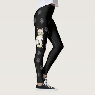 Cream Point Birman / Ragdoll Söt Katt & Tassar Sva Leggings