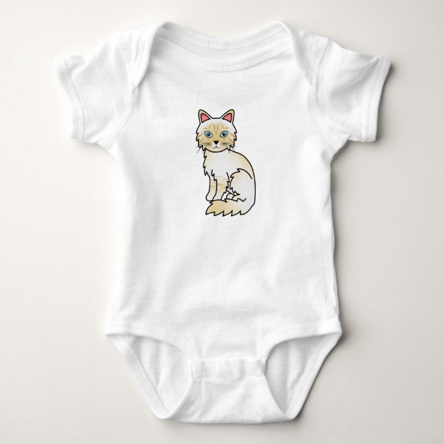 Cream Point Tabby Birman / Ragdoll Katt Tee (Framsida)