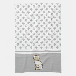 Cream Point Tabby Birman / Ragdoll Söt Katt & Tass Kökshandduk