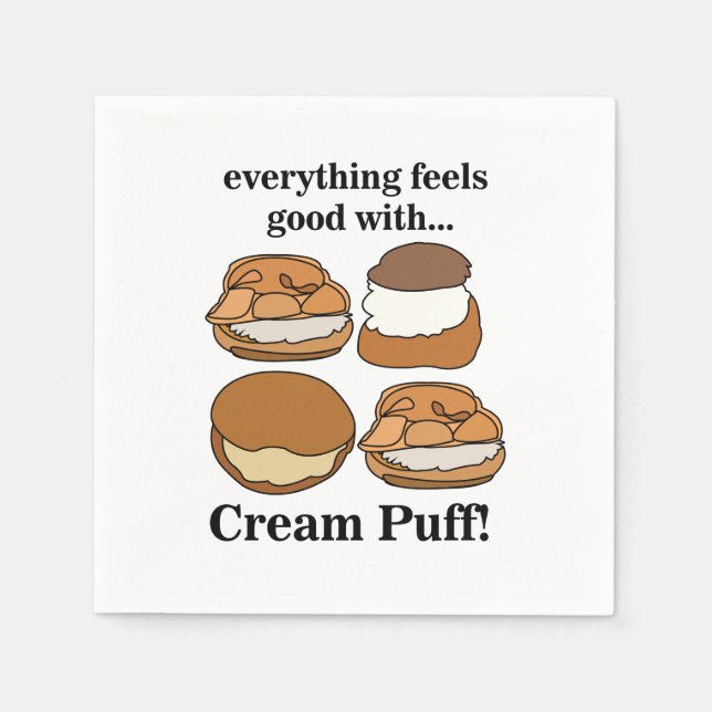 Cream Puff Mat Efterfest Pappersservett (Framsidan)