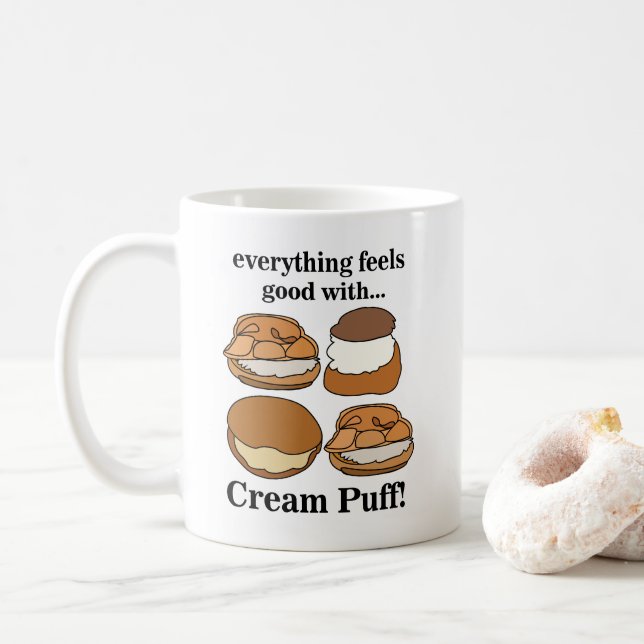 Cream Puff Mat efterrätt  Kaffemugg (Med munk)